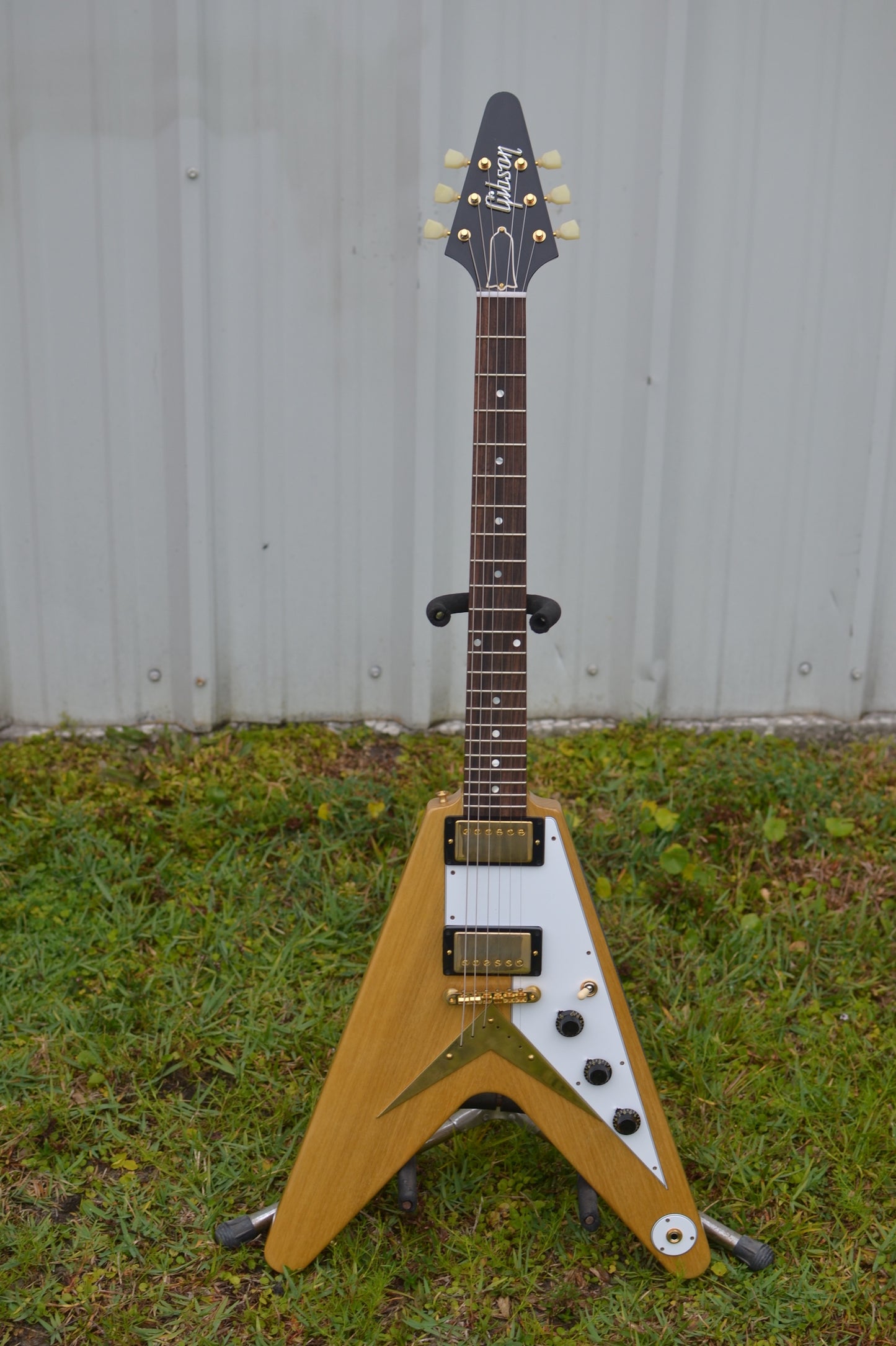 RDS Gibson Custom Shop Flying V 1958 Korina Electric Guitar - Natural