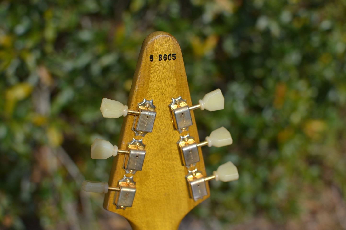 RDS Gibson Custom Shop Flying V 1958 Korina Electric Guitar - Natural