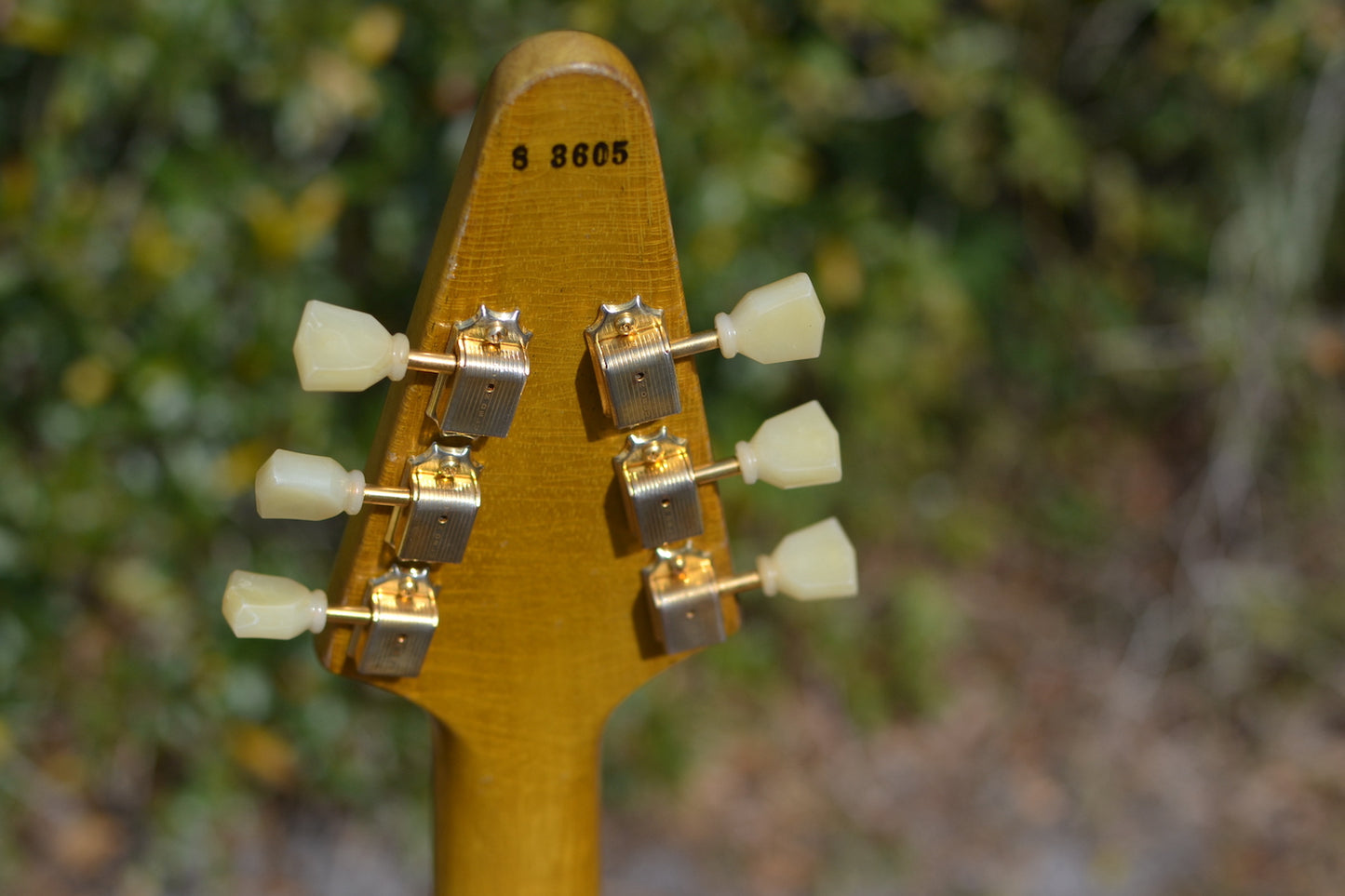 RDS Gibson Custom Shop Flying V 1958 Korina Electric Guitar - Natural
