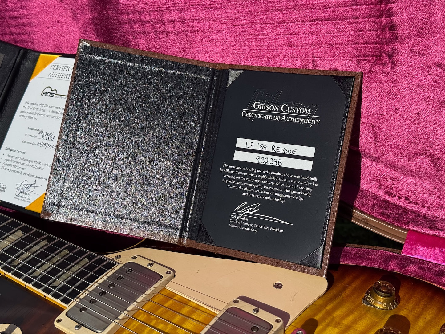 RDS Gibson Custom Shop Les Paul 1959 Reissue with Brazilian Rosewood - "Joan" Burst | $12,500