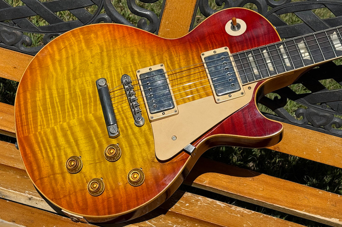 RDS Gibson Custom Shop Les Paul 1960 Reissue with Brazilian Rosewood Electric Guitar - "Jasmine" Faded Cherry
