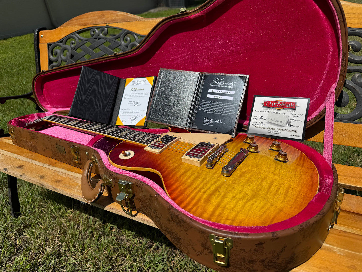 RDS Gibson Custom Shop Les Paul 1960 Reissue with Brazilian Rosewood Electric Guitar - "Jasmine" Faded Cherry